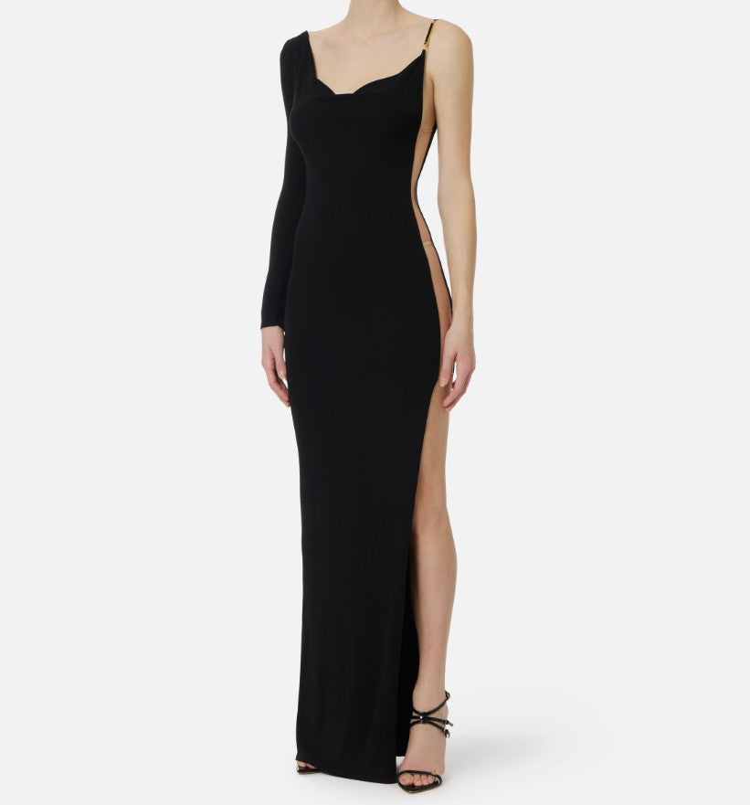 Red Carpet Crêpe Jersey Slit Dress