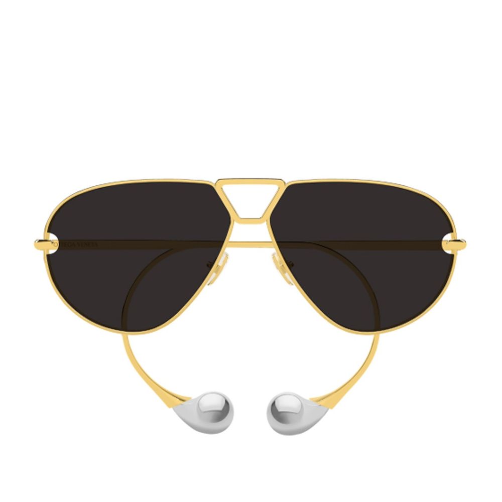 Aviator Drop Sunglasses With Sculpted Metal Frame