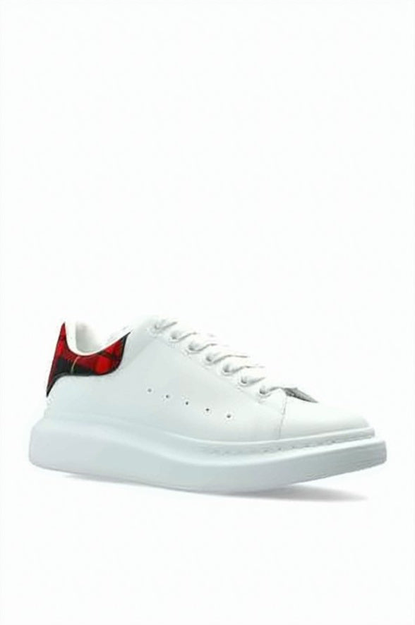 White Calf Leather Thick Rubber Sole Sneakers