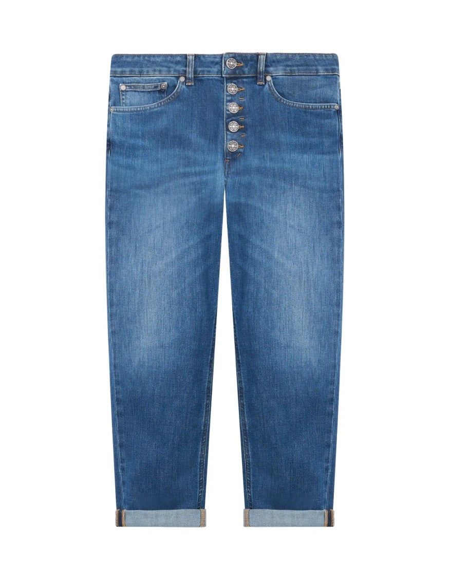 Straight-Leg Jeans with Mid-Rise Waist and Timeless Finish