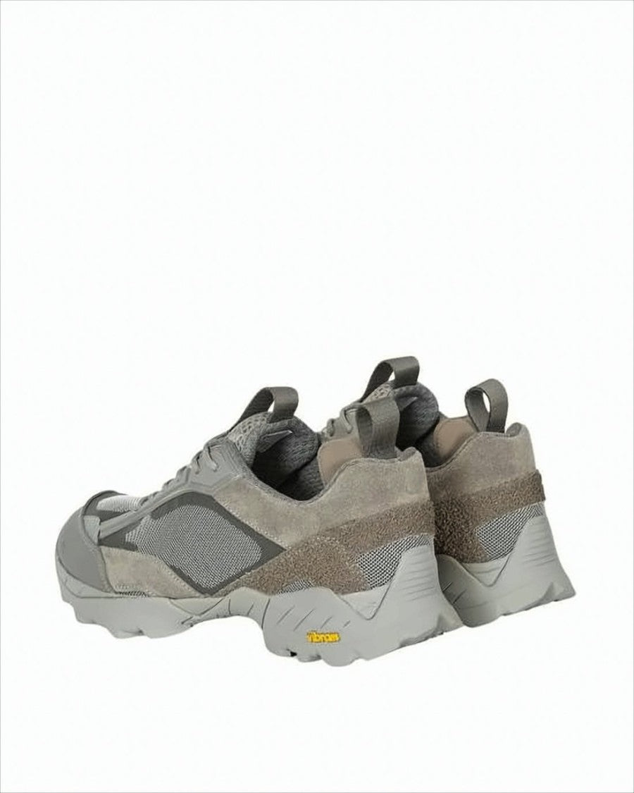 Textured Grey Sneakers with Sole