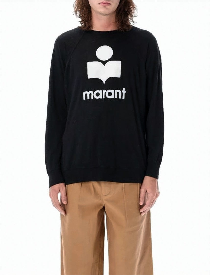 Long-Sleeve Linen T-Shirt with Raglan Sleeves
