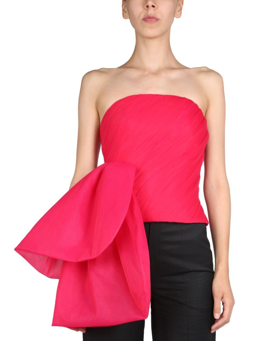 Draped Red Top