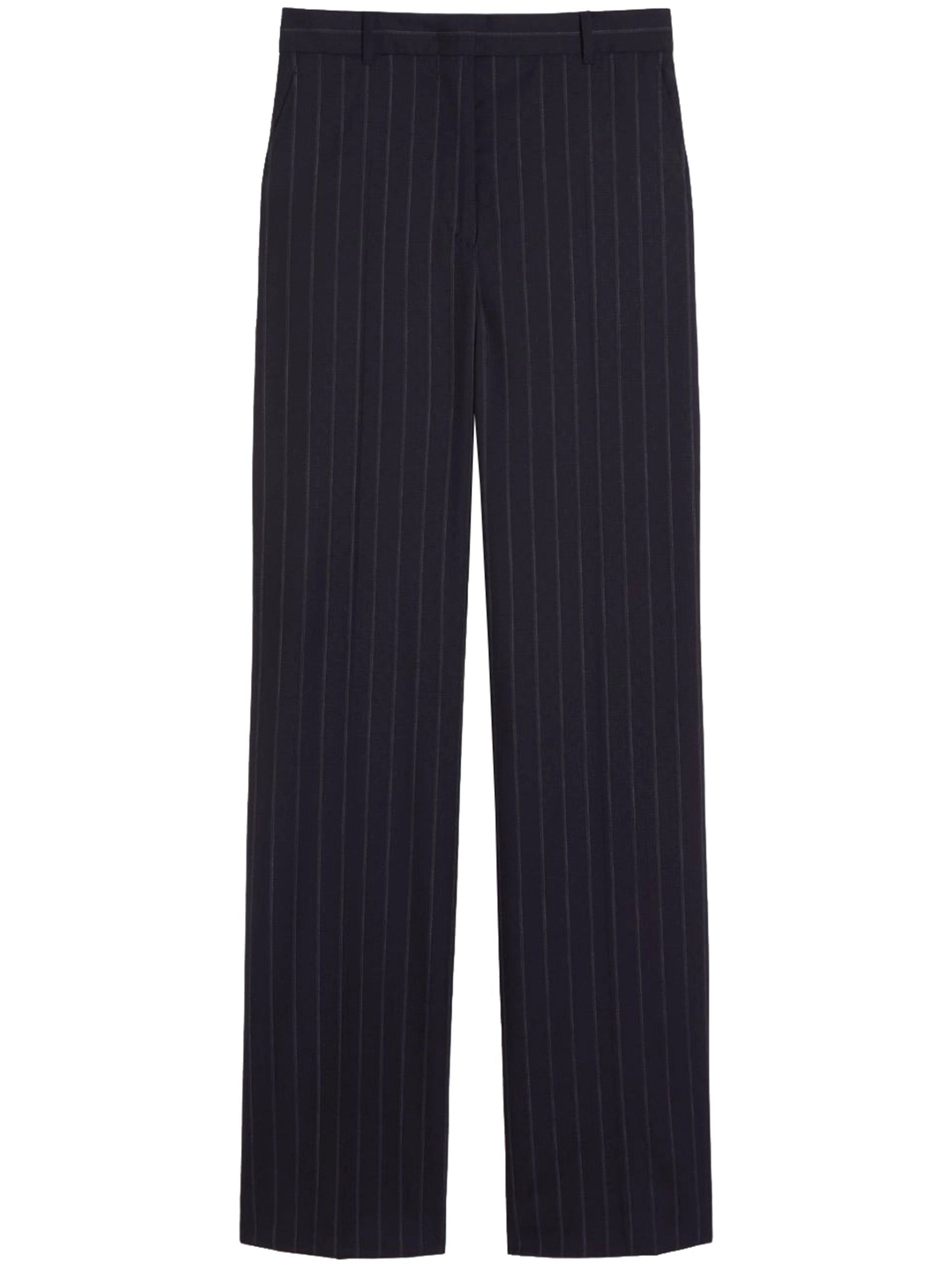 Enfasi High-Waisted Pinstriped Wide-Leg Trousers