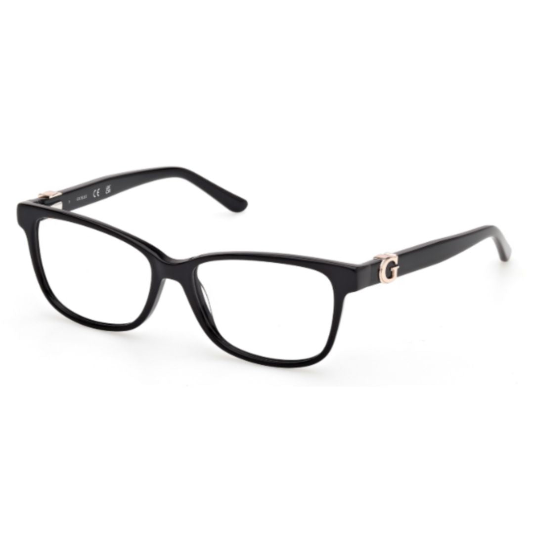 Gu50227 Rectangular Black Acetate Eyeglasses