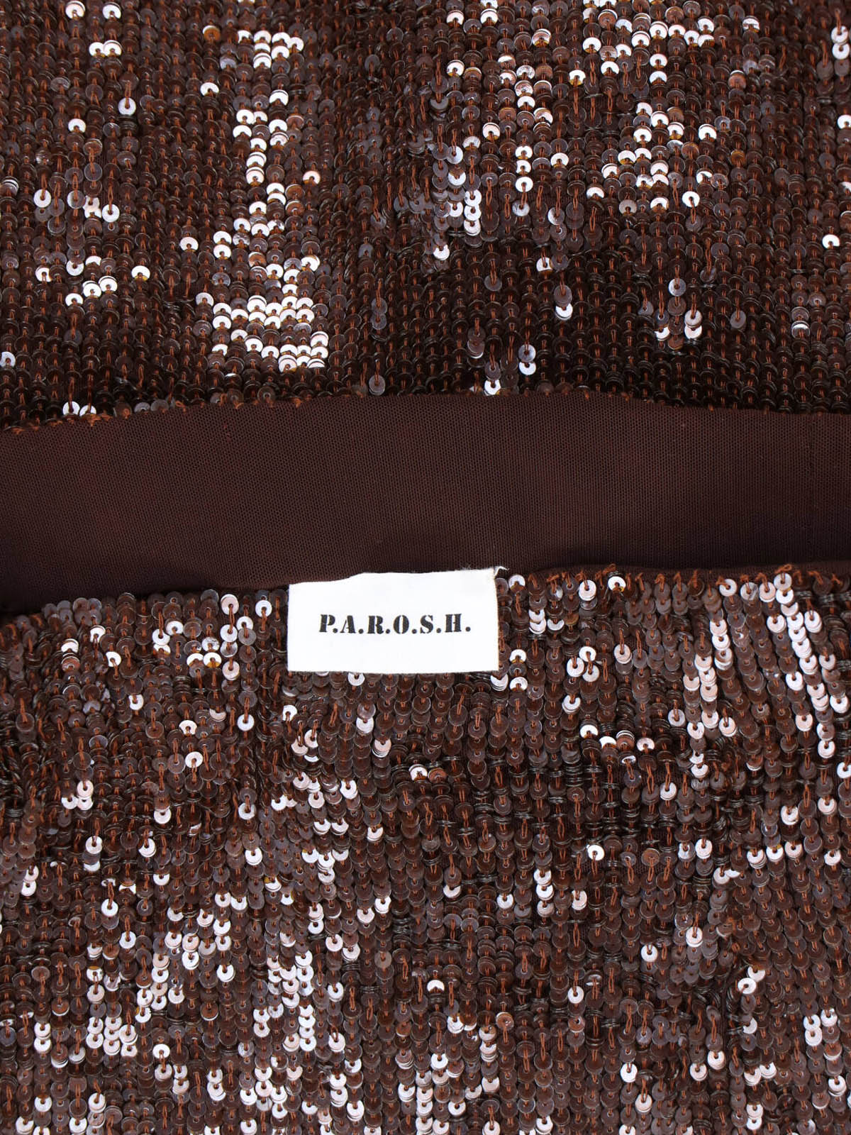 Brown Midi Sequin Skirt