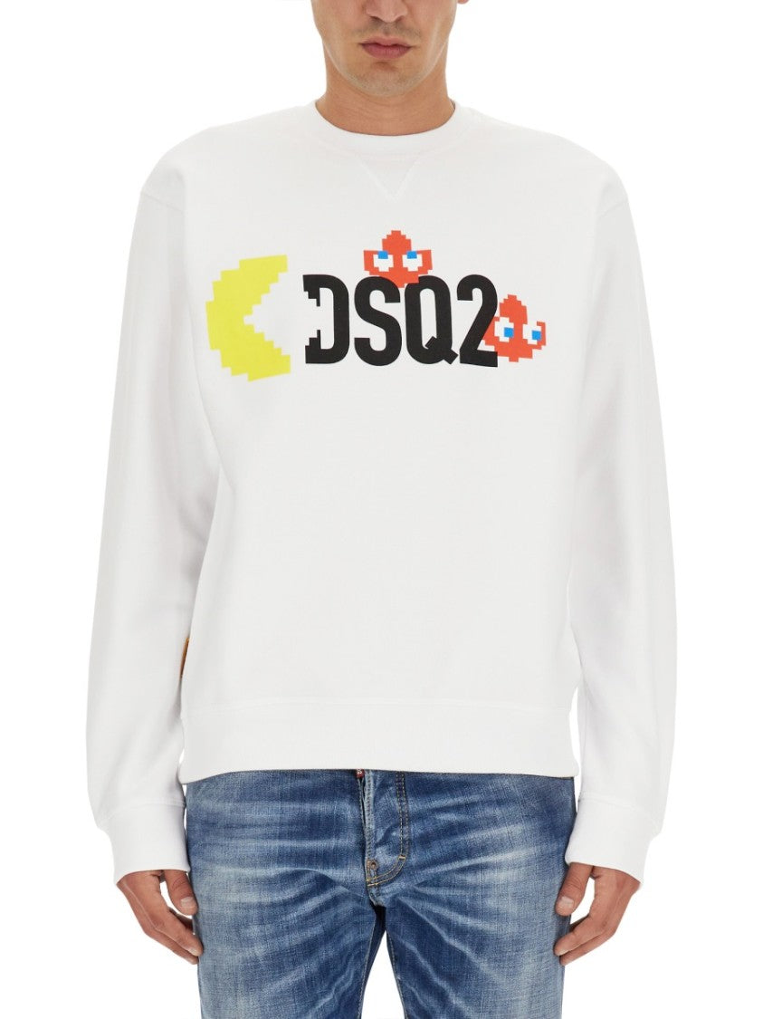 Relaxed-Fit White Sweatshirt