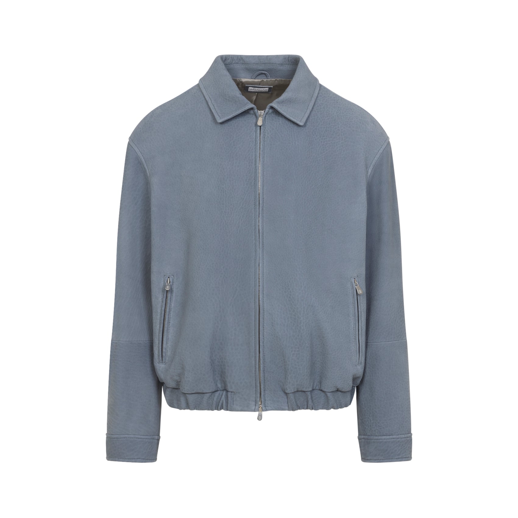 Leather Jacket With Classic Collar