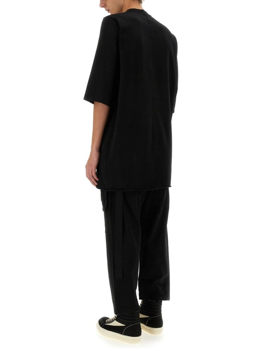 Oversized Black Cotton T-Shirt With Relaxed Fit