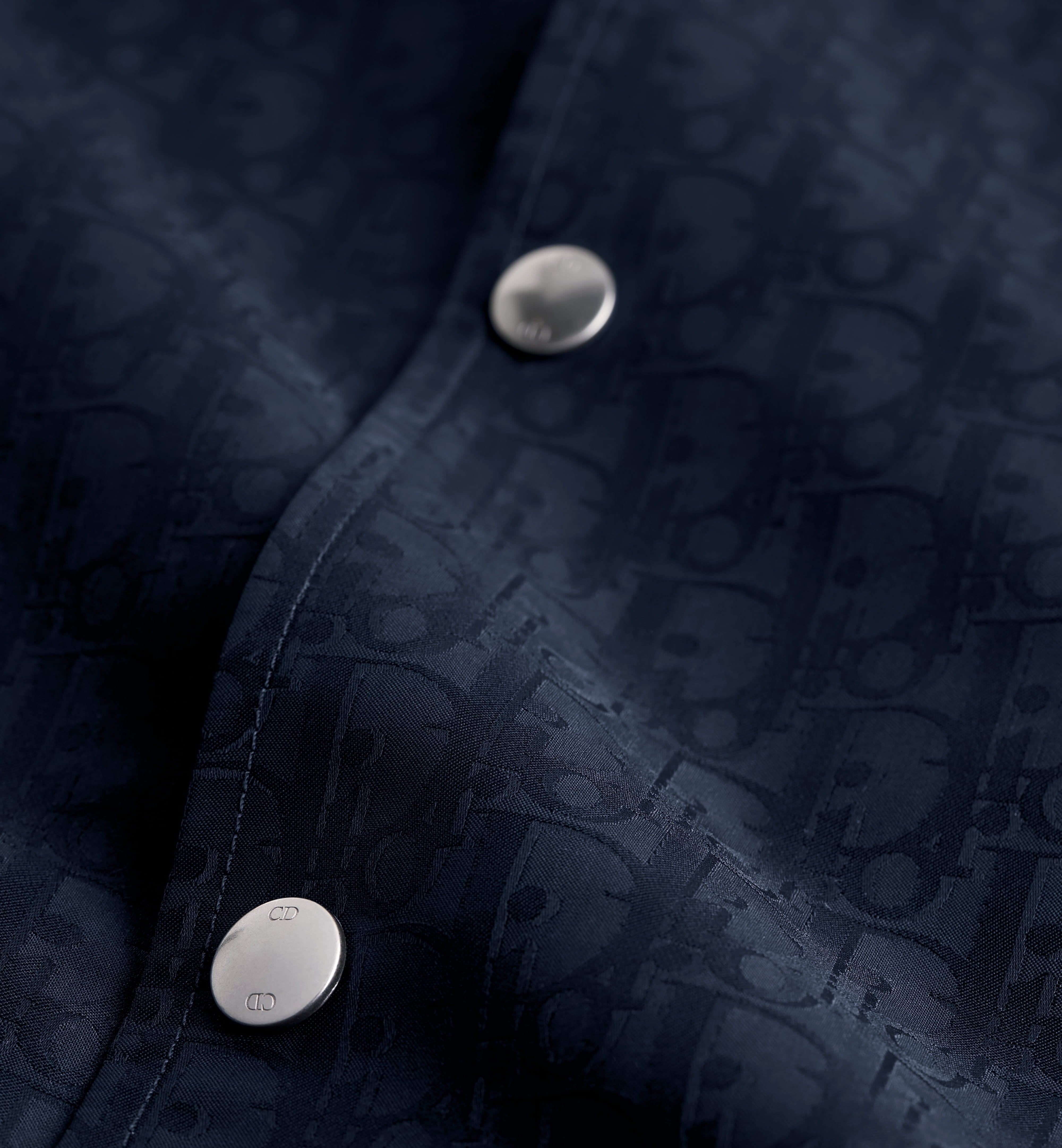 Woven Jacket With Monogram Pattern And Classic Details