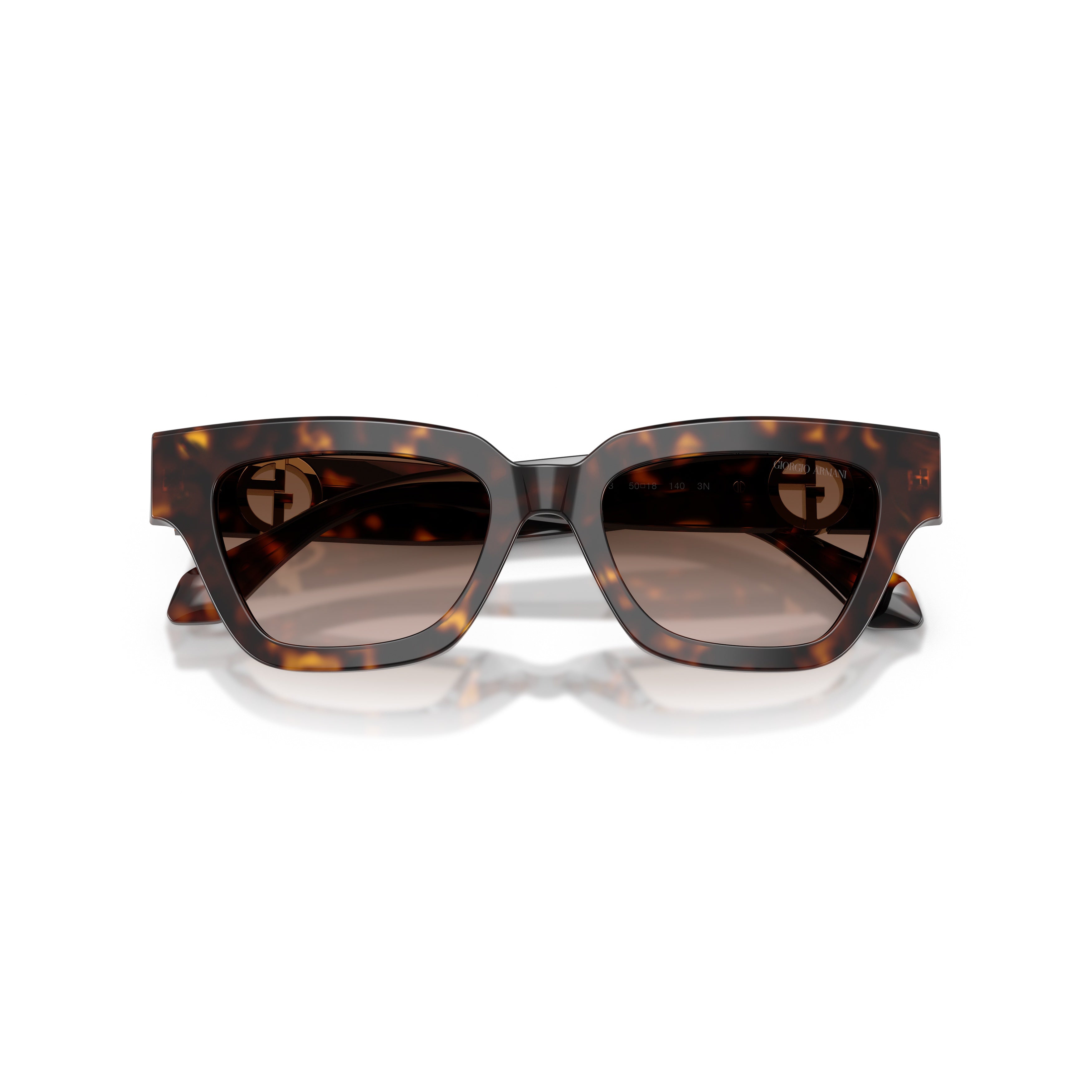 0ar8246u Bold Angular Sunglasses with Tortoiseshell Acetate Frame