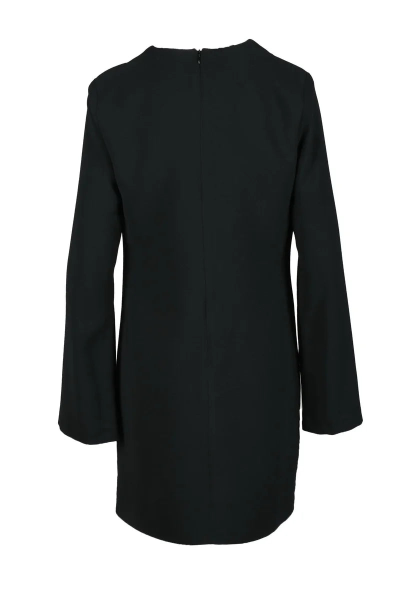 Fluid Drape Black Dress