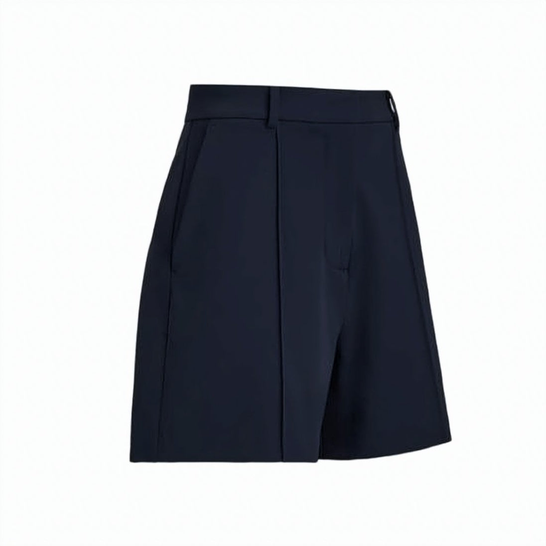 Tailored Blue Shorts With Structured Waistband And Clean Design