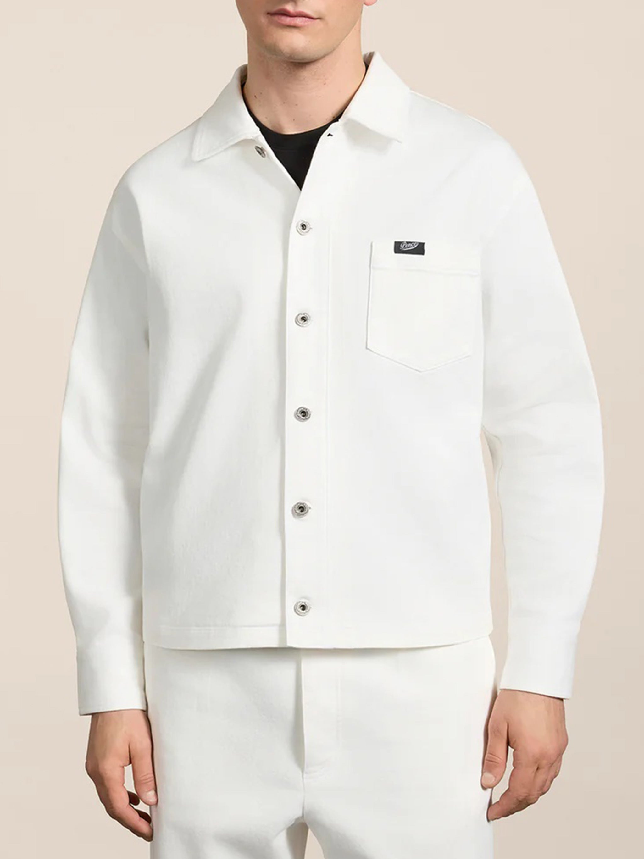 White Tommy Button Up Cotton Jacket
