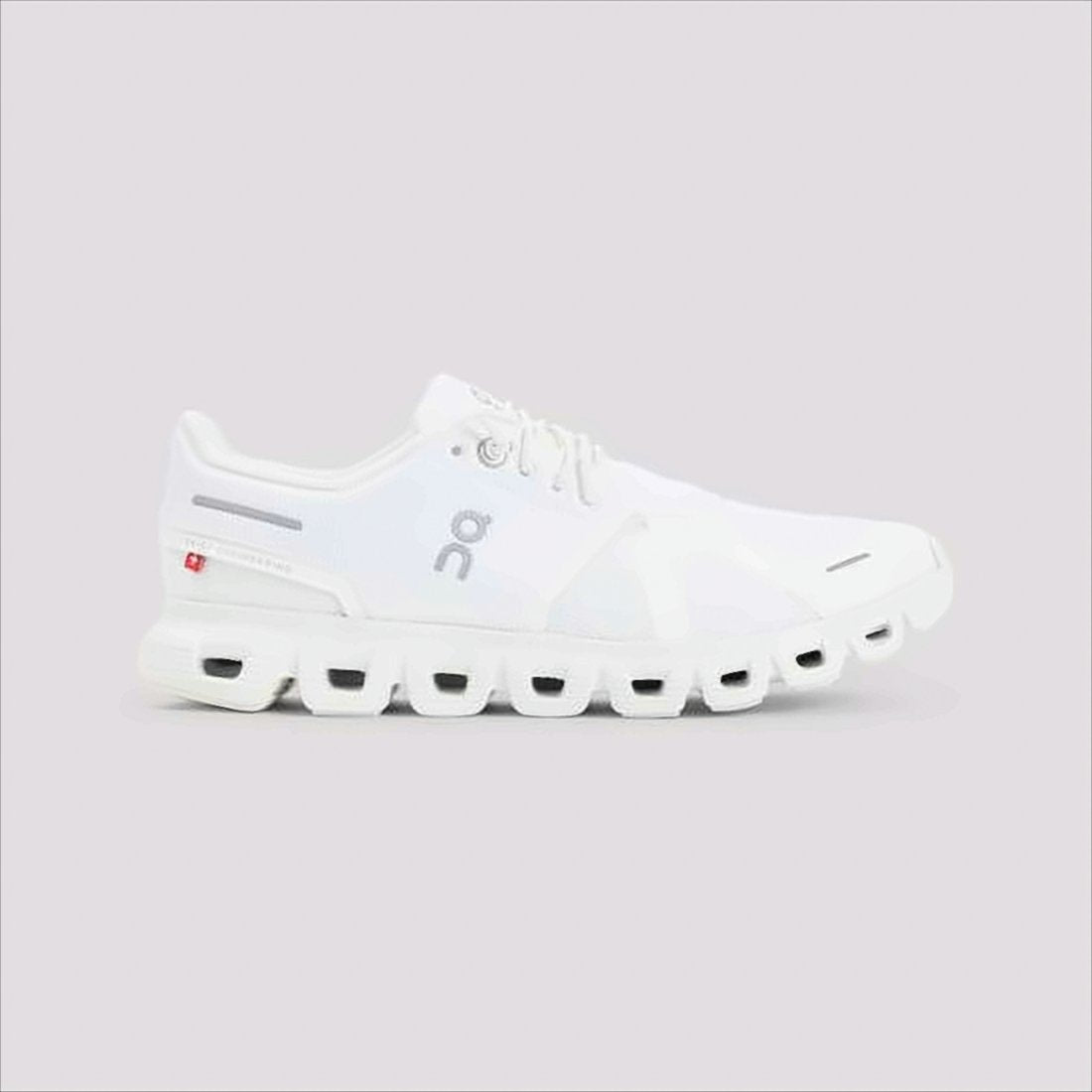 Breathable White Sneakers with Segmented Cushioning