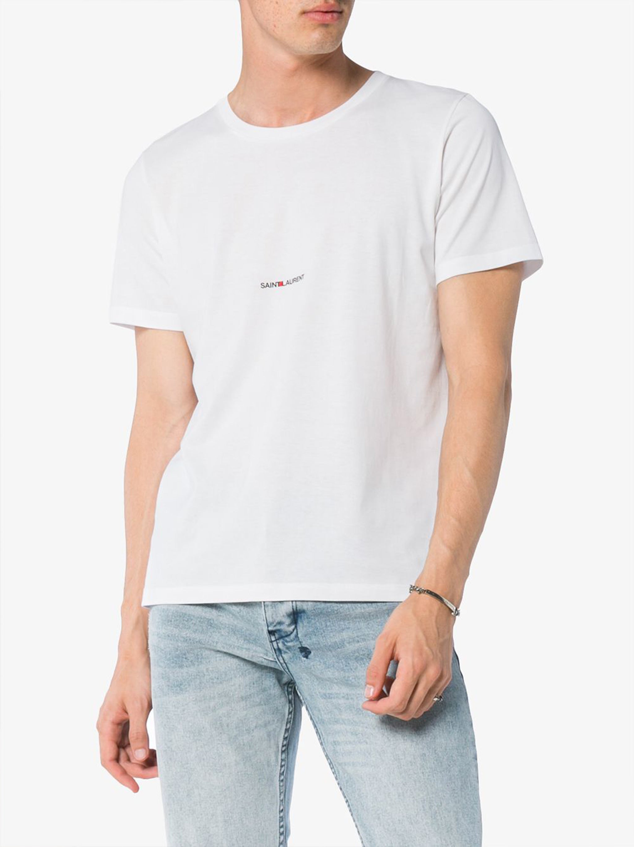 White Organic Cotton Raw Hem T-Shirt
