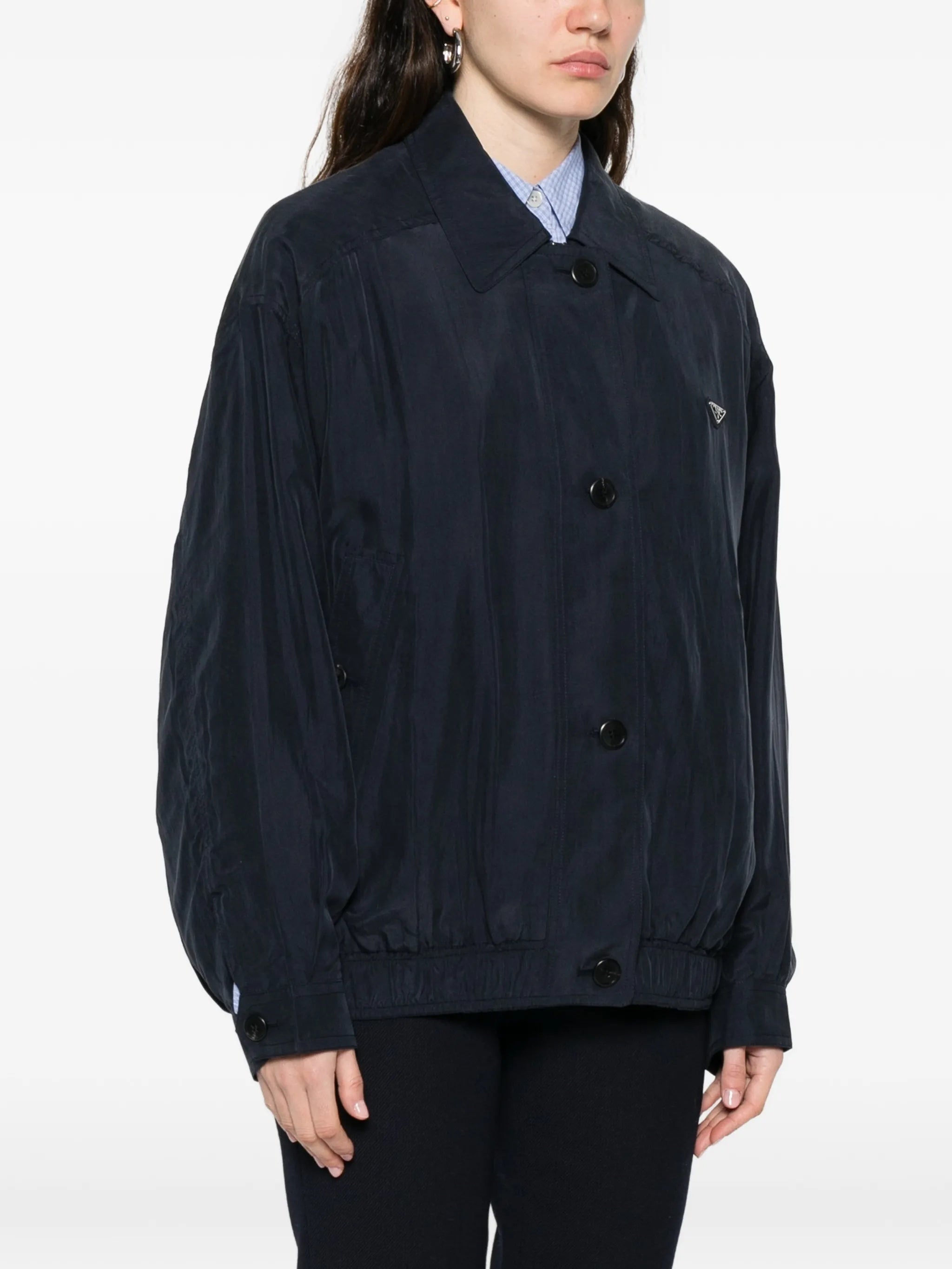 Seta Lavata Button-Up Minimalist Jacket