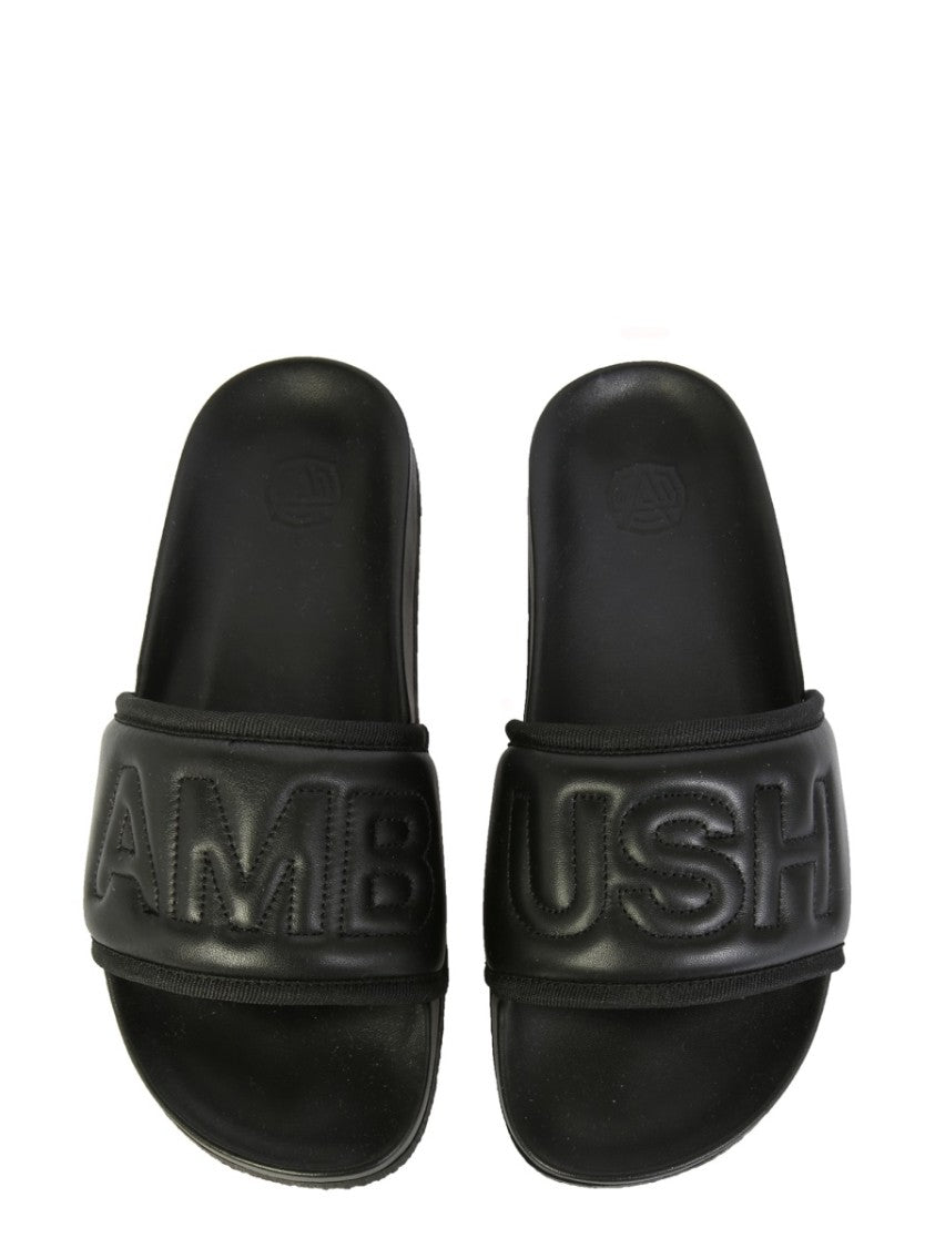 Leather Slide Sandals