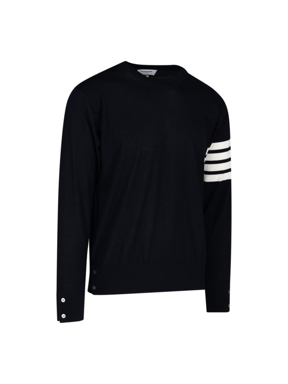 Wool Sweater "4-Bar" – Navy