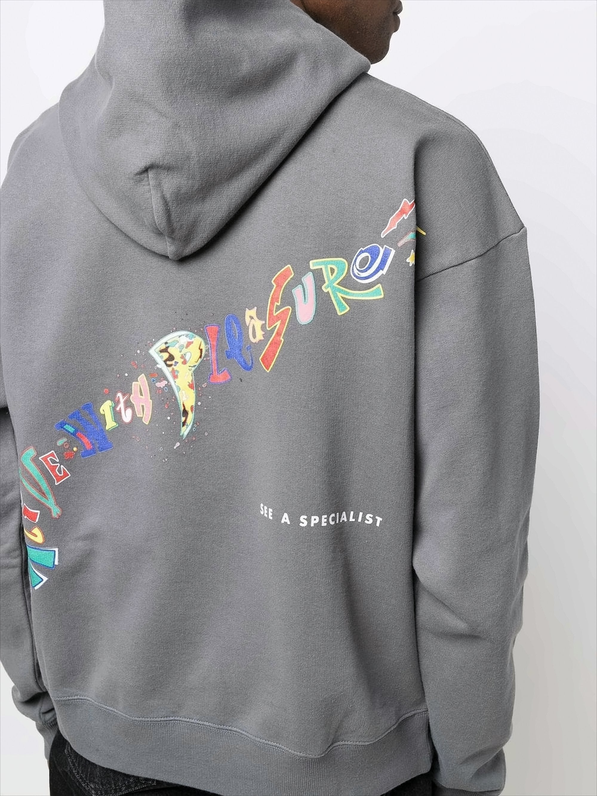 Relaxed Fit Colorful Lettering Hoodie