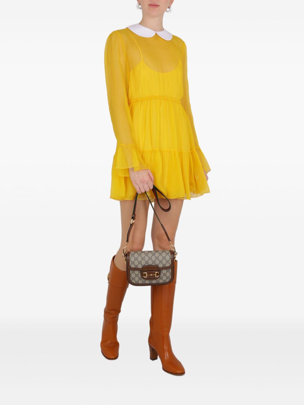 Beige Canvas Shoulder Bag