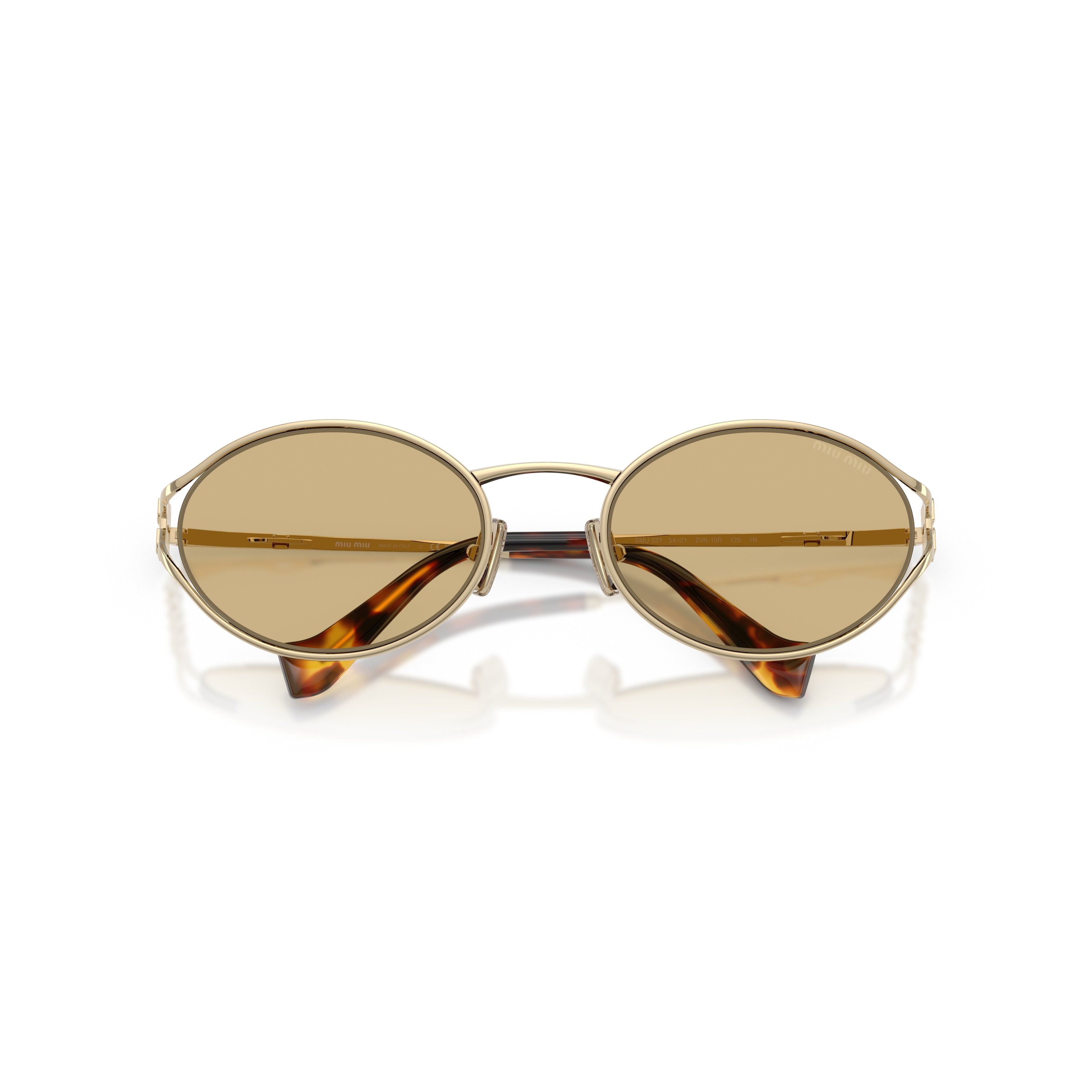 0mu 52ys Oval Brown-Tinted Sunglasses