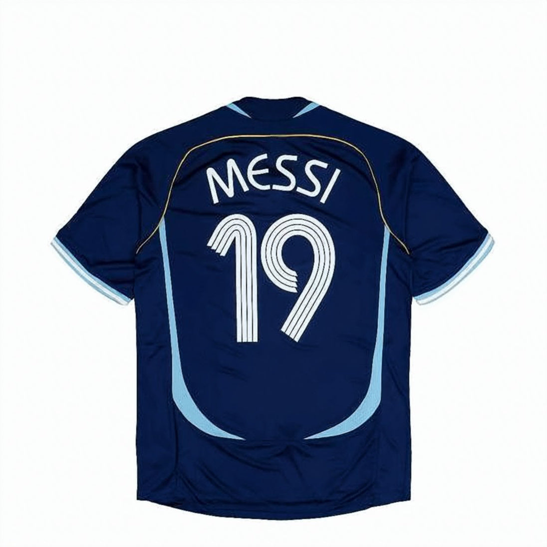 Deep Blue Performance Training T-shirt with Messi Detailing