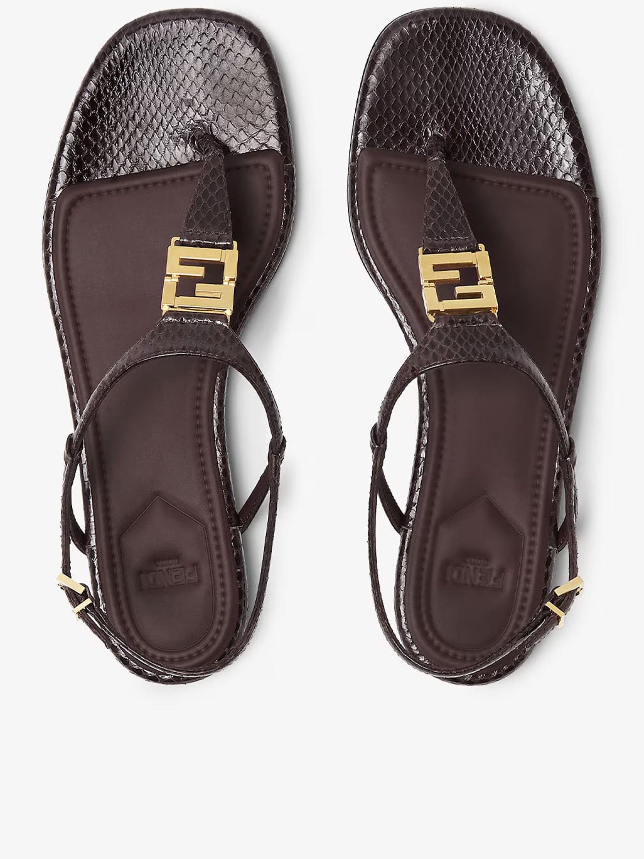 Fold Ayers Minimalist Brown Thong Sandals