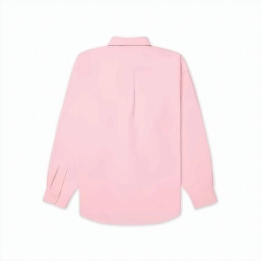 Long-Sleeve Button-Up Shirt with Classic Collar
