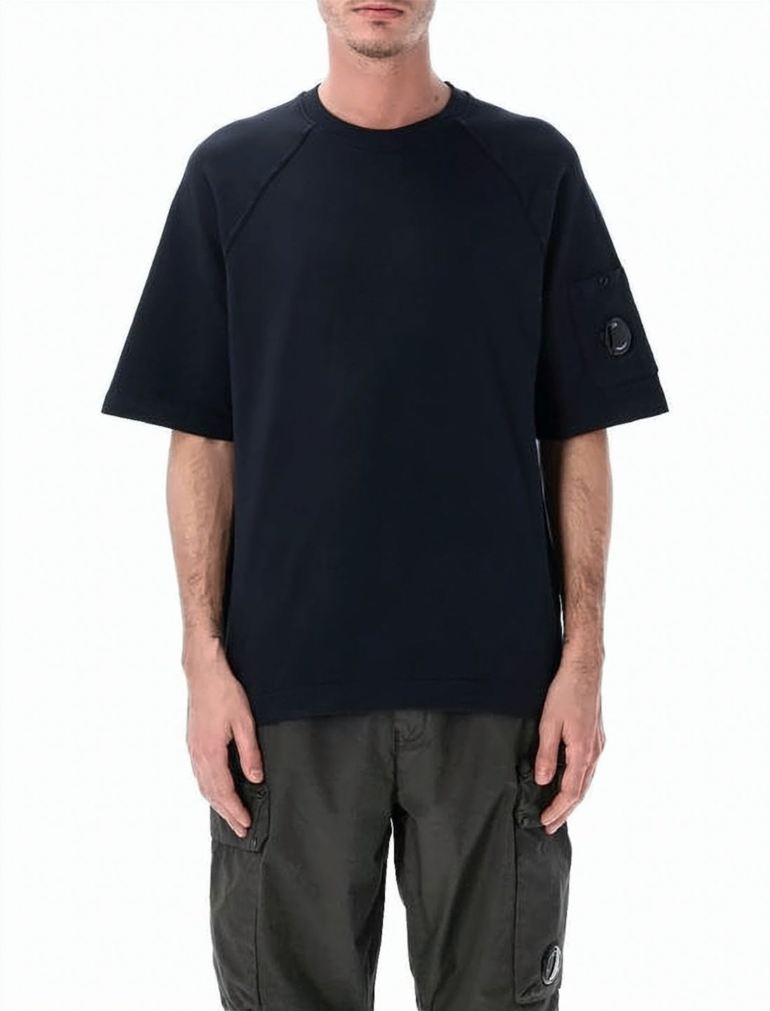 Relaxed-Fit Cotton Short-Sleeve Sweatshirt With Raglan Sleeves