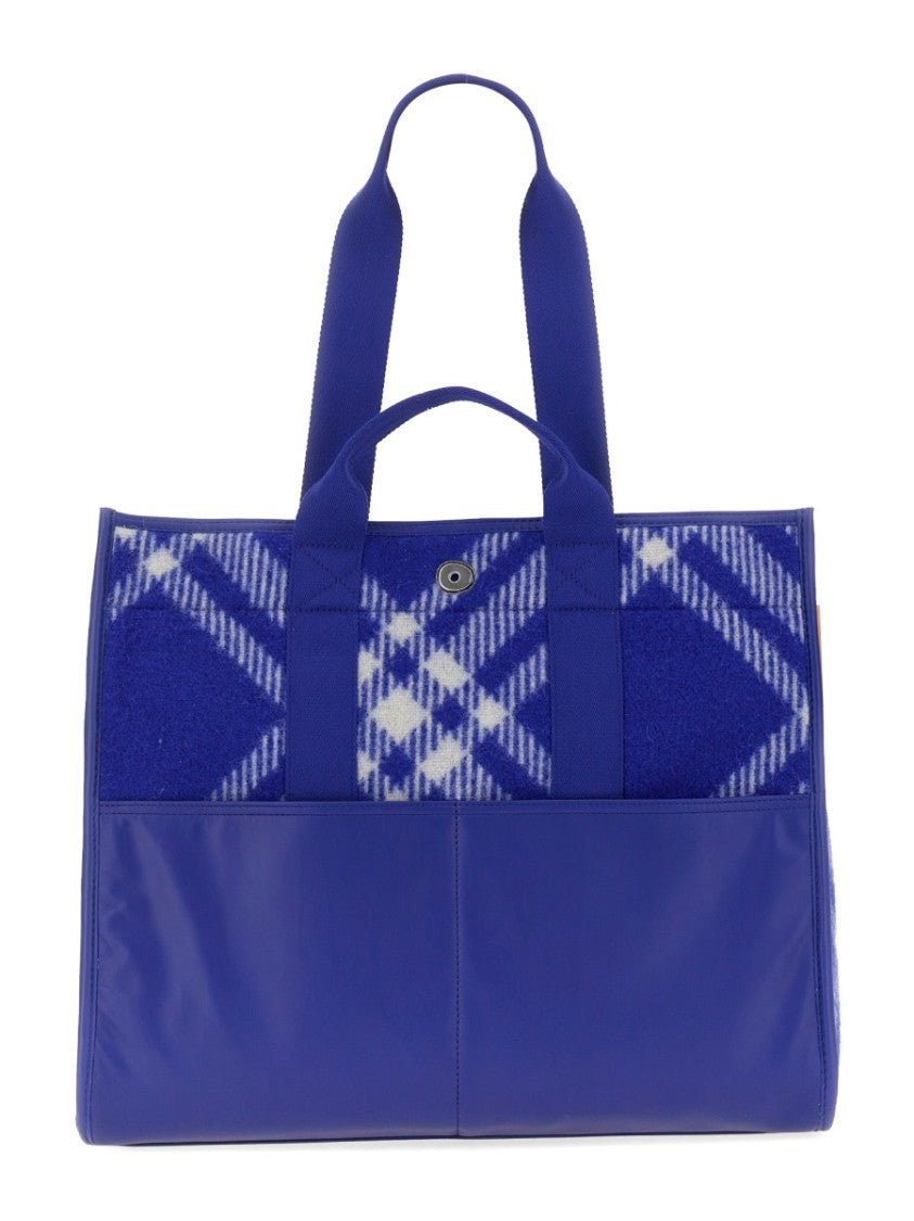 Plaid Wool Shopper Bag