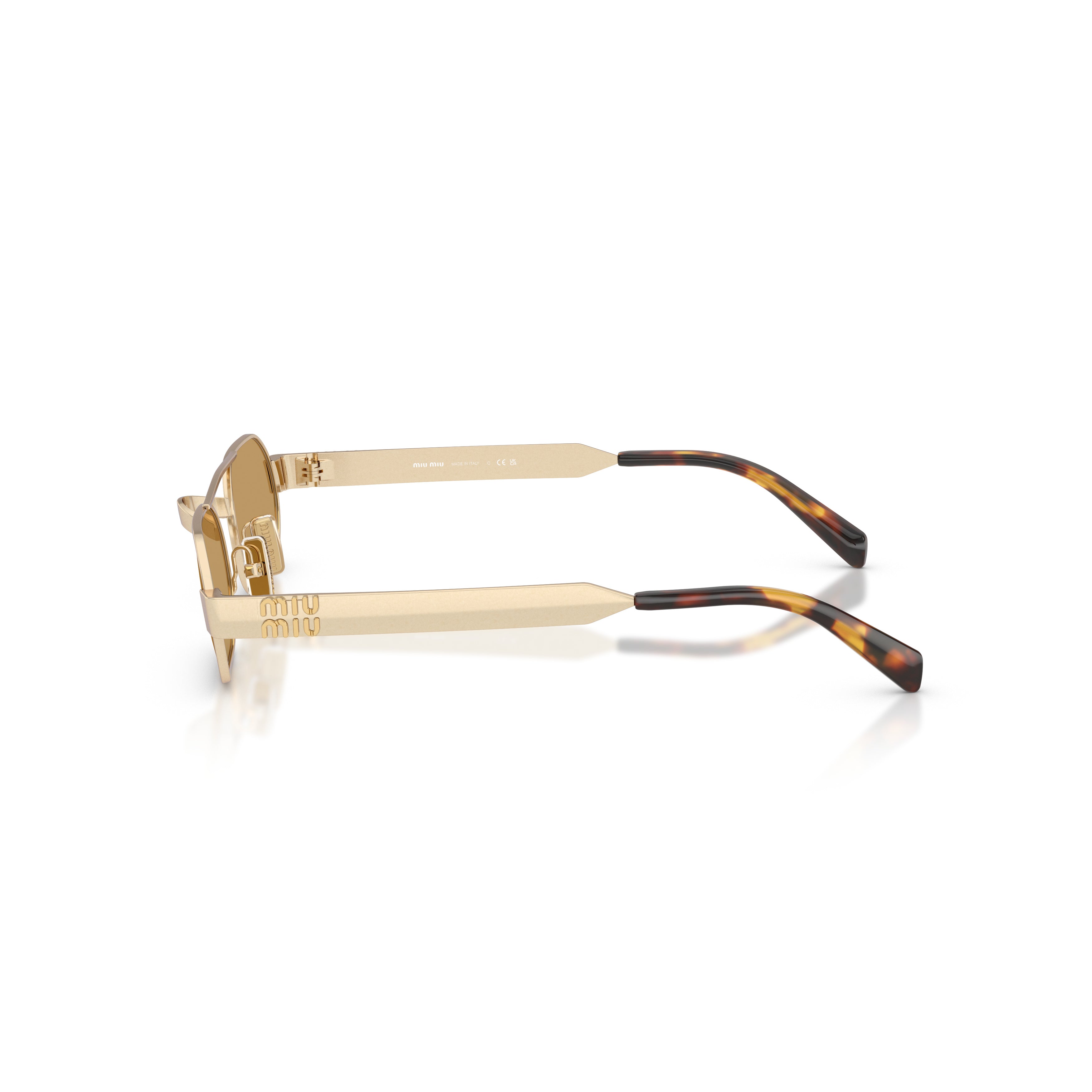 0mu B52s Rectangular Gold Metal Frame Sunglasses