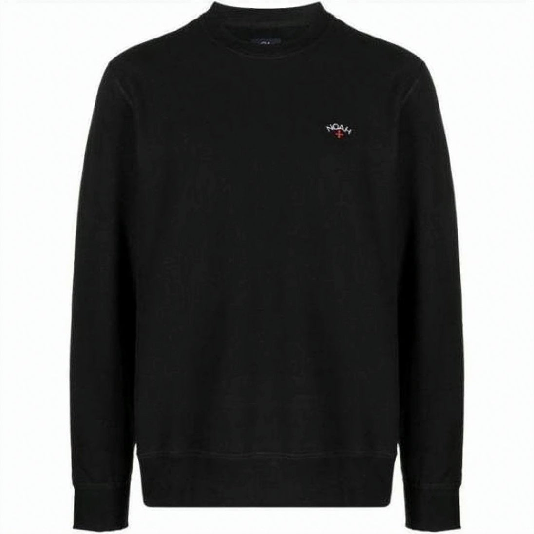 Black Long-Sleeve T-Shirt with Classic Crew Neckline