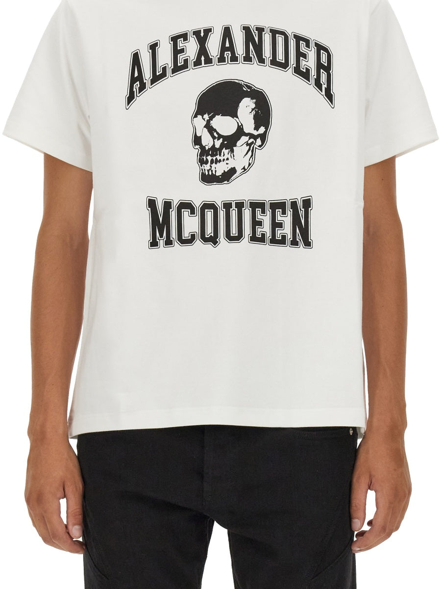 Skull Logo Cotton T-Shirt