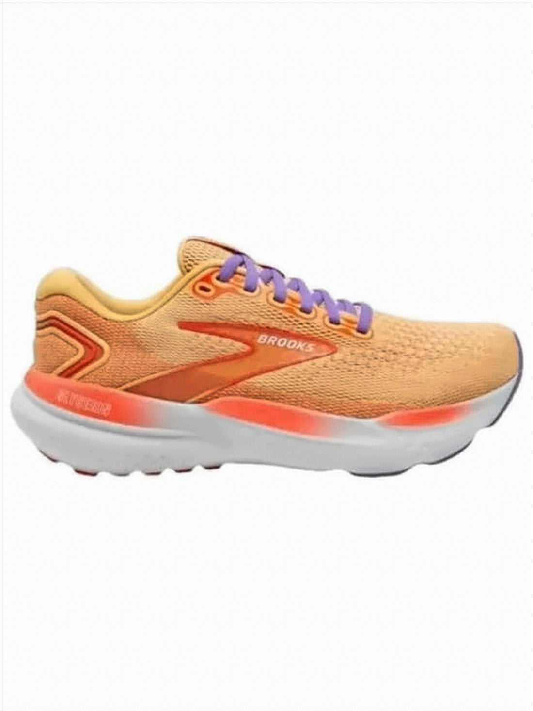 Lightweight Peach Mesh Sneakers with Purple Accents