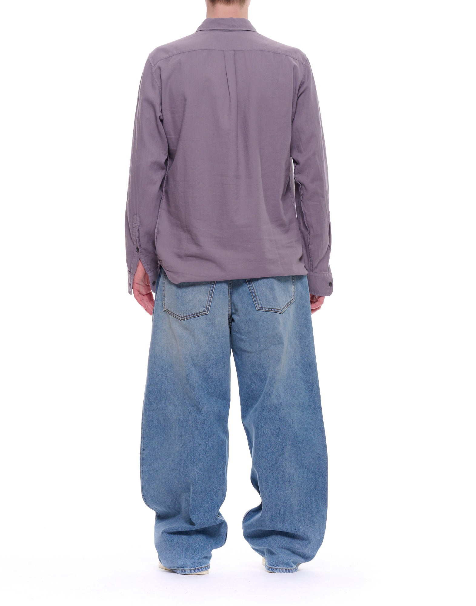 Grey Sid Cotton Casual Relaxed Shirt