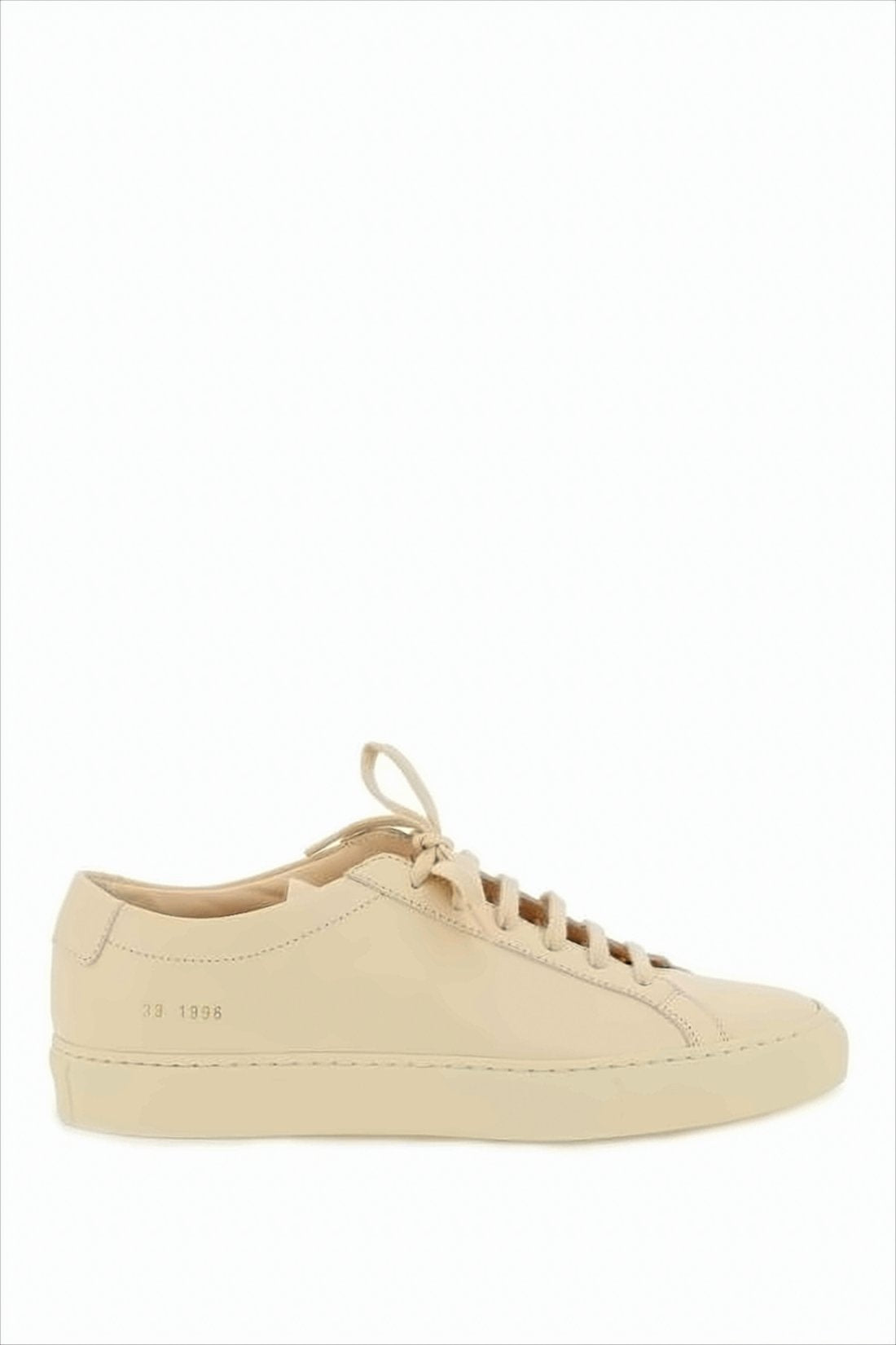 Low-Top Leather Sneakers with Seamless Design