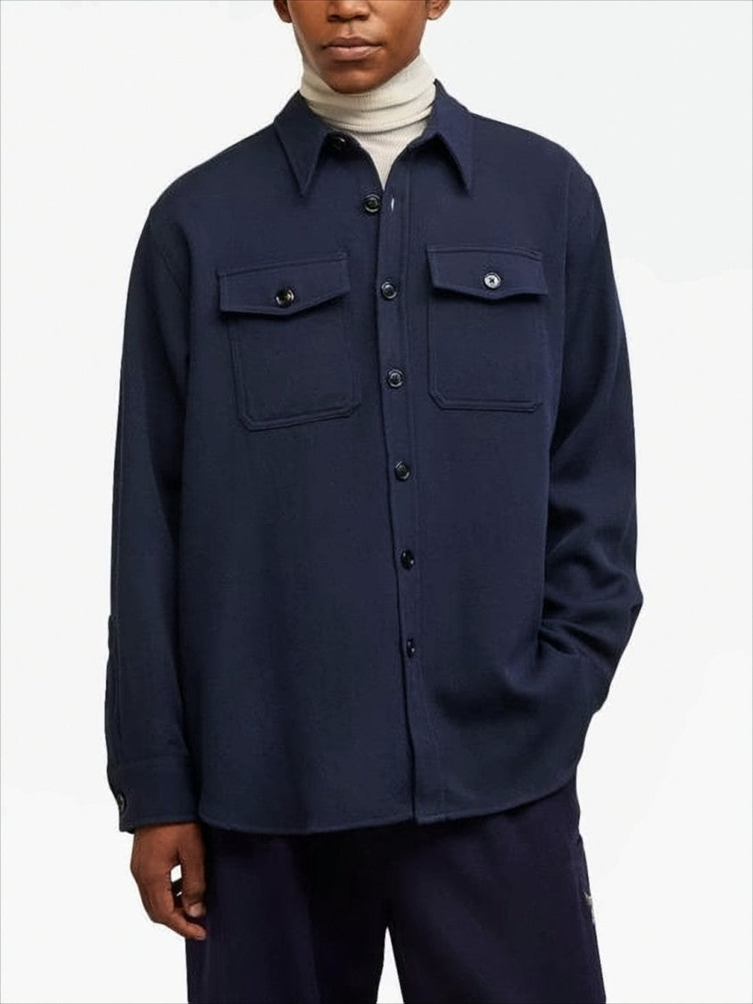 Structured Wool Jacket with Classic Collar