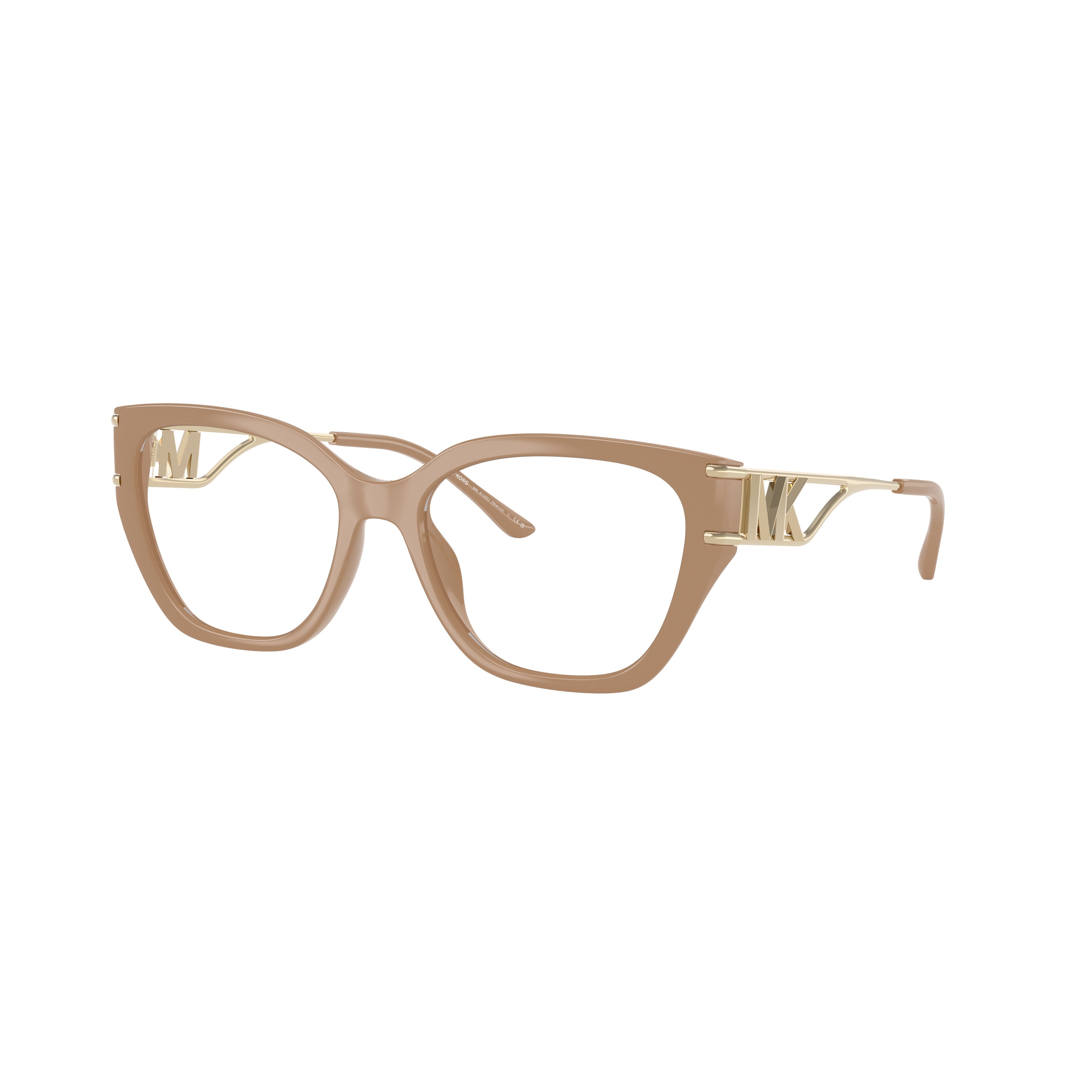 0mk4140u Bold Cat-Eye Eyeglasses with Gold-tone Metal Arms