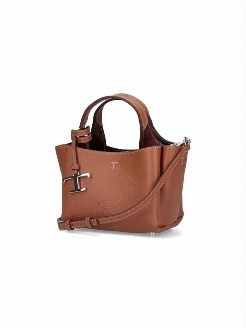 Textured Calf Leather Tote Bag