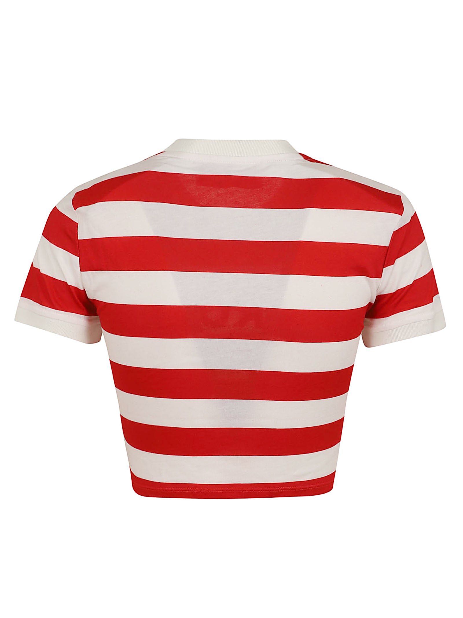 Cropped Red Striped T-Shirt