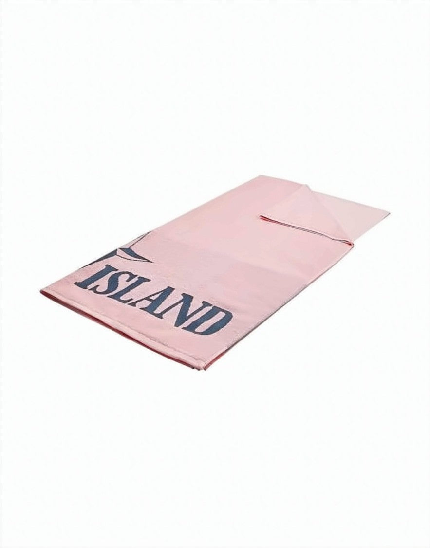 Gradient Pink Scarf with Compass Logo and Bold Lettering