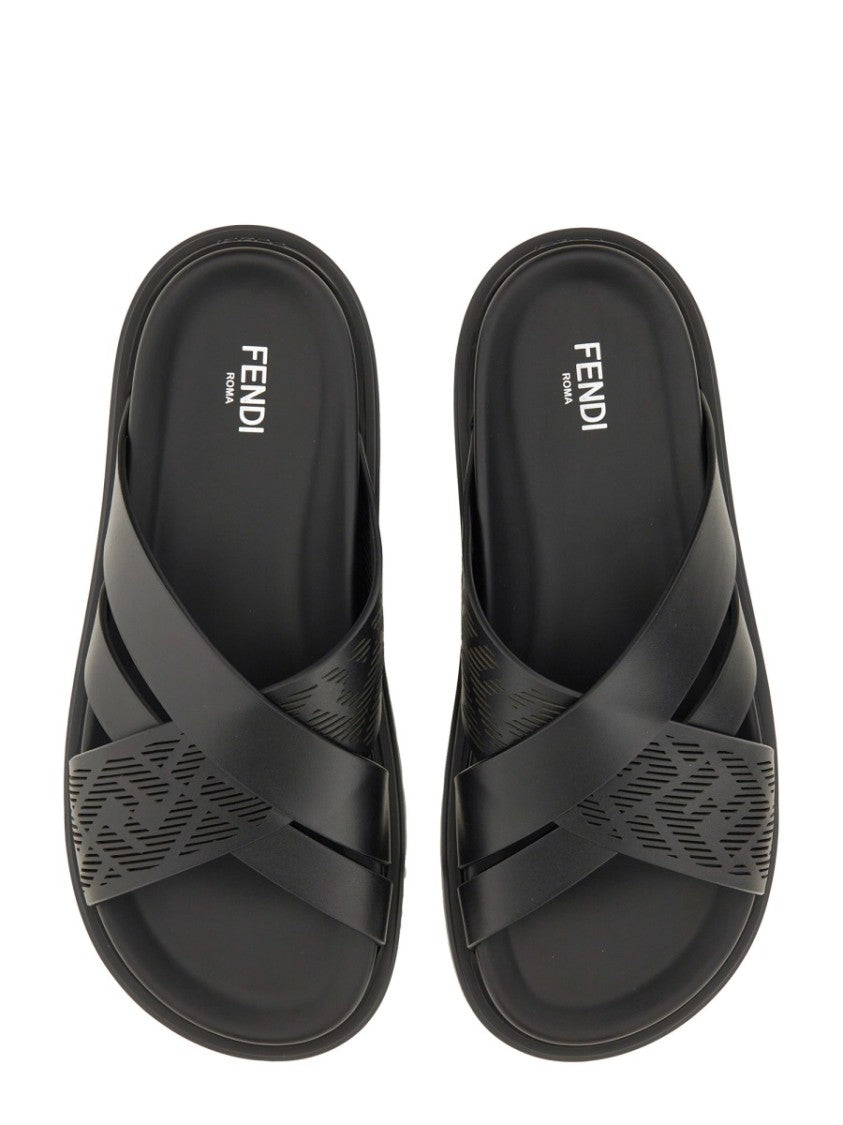 Black Slide Sandals