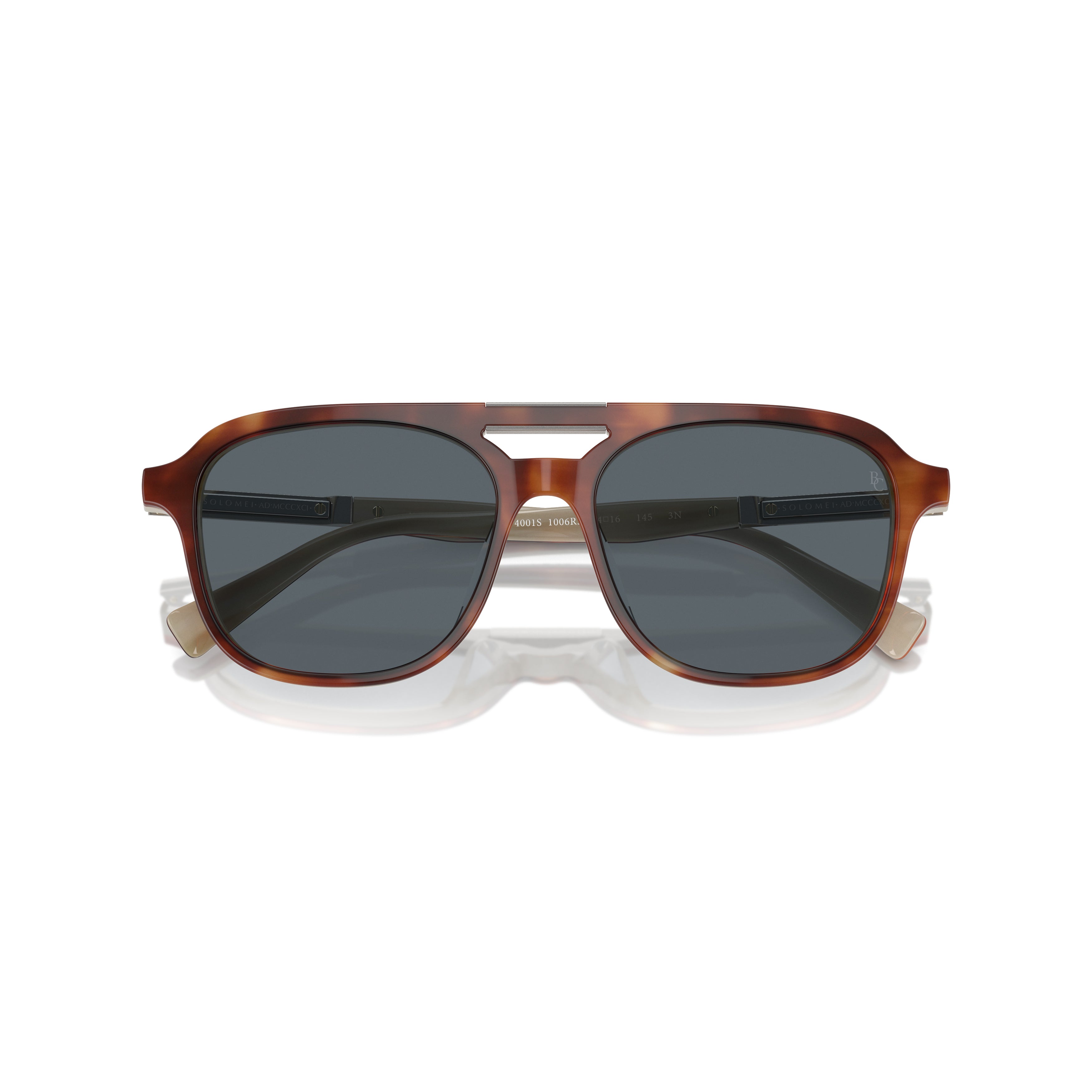 0bc4001s Tortoiseshell Acetate Sunglasses with Distinctive Cut-Out Bridge