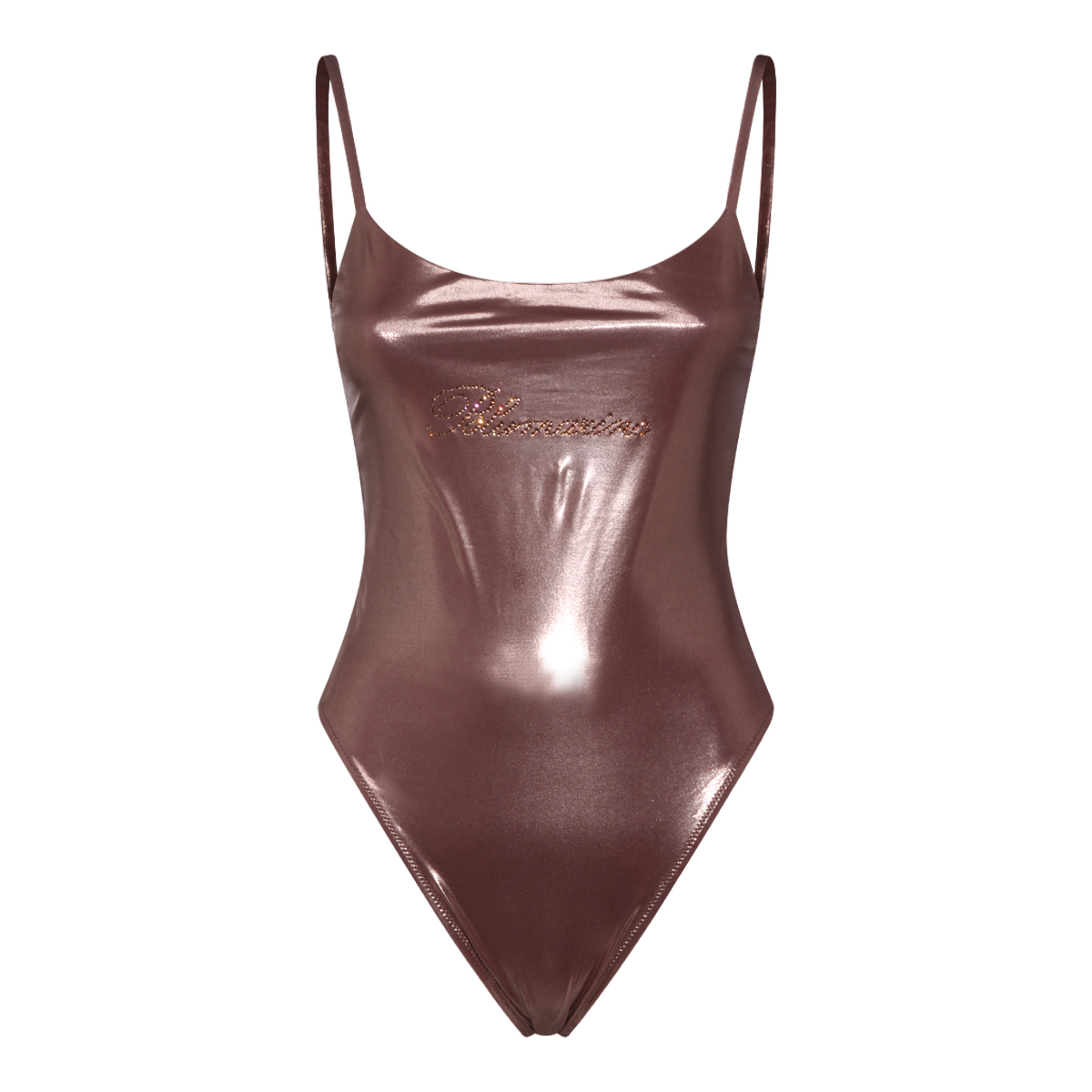 Metallic Finish One-Piece Swimsuit