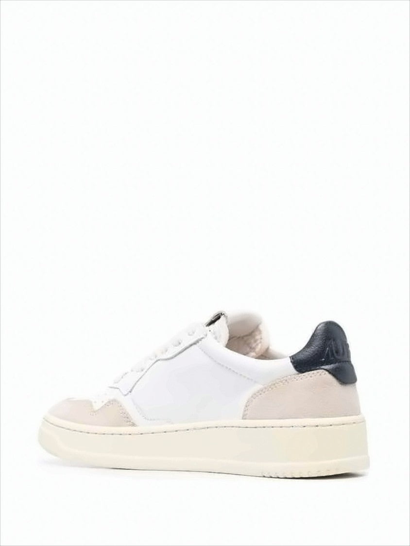 Low-Top Sneakers with Leather and Suede Panels