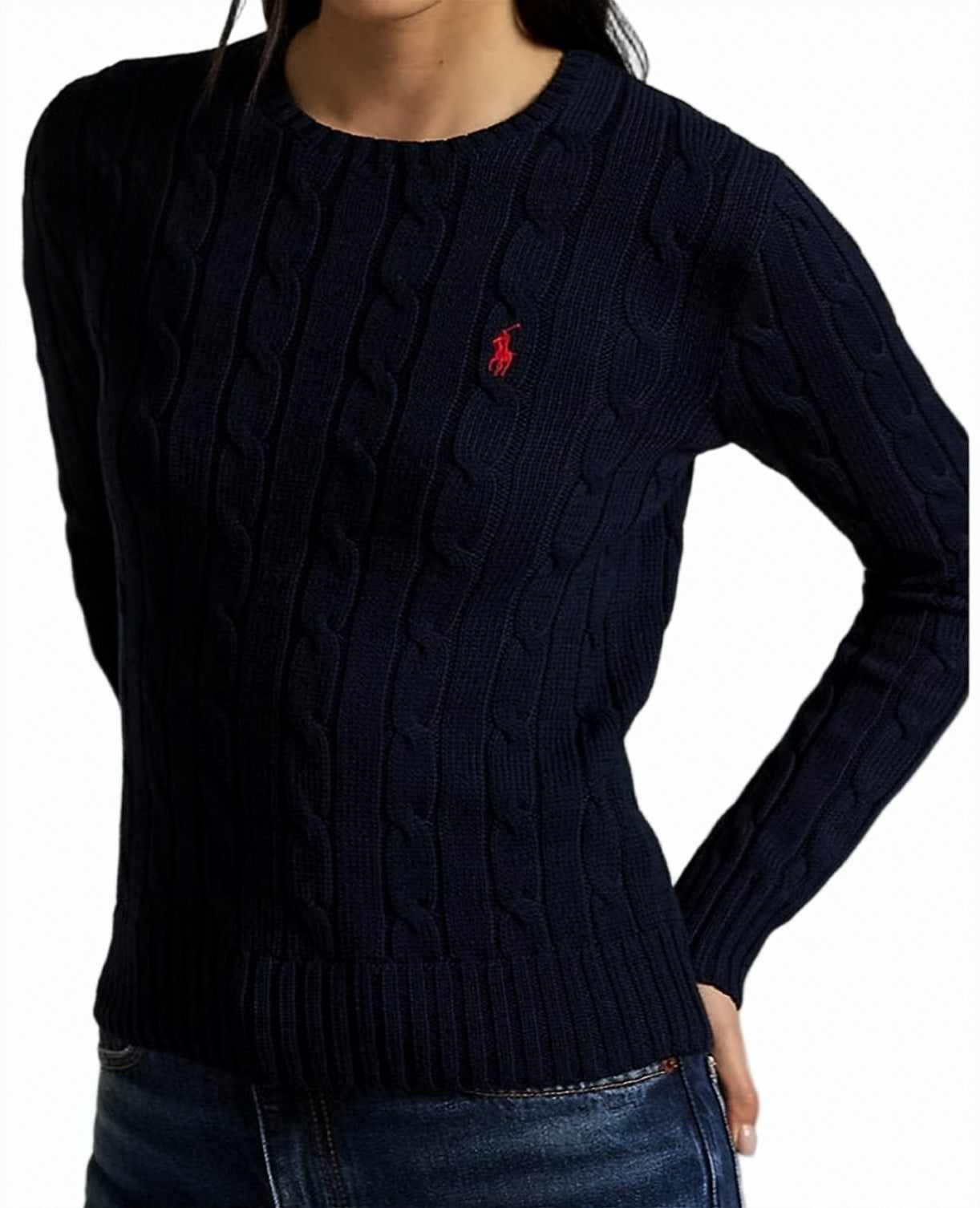Rinett Cable Knit Cotton Sweater