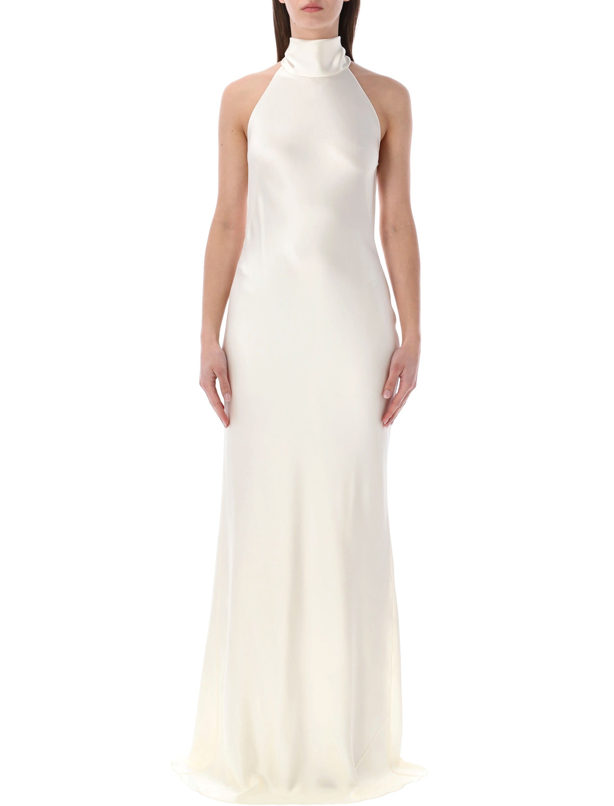 Chilton Satin Evening Gown