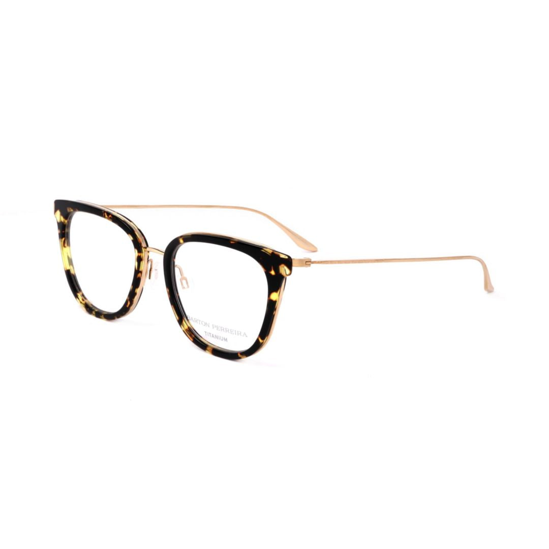 Bp5091 521aj Tortoiseshell Patterned Square Eyeglasses with Gold-tone Temples