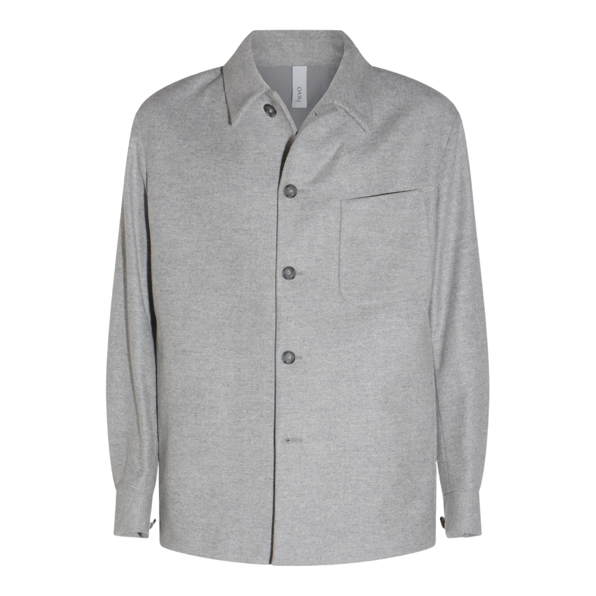 Heathered Grey Jacket with Classic Collar